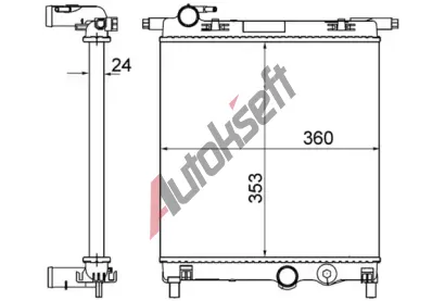 MAHLE Chladi vody MAO CR 831 001S, CR 831 001S