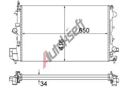 MAHLE Chladi vody MAO CR 835 001S, CR 835 001S