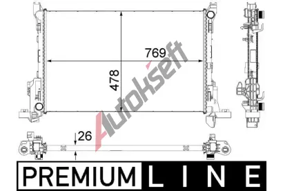 MAHLE Chladič vody MAO CR 84 000P, CR 84 000P  MAHLE Chladič vody MAO CR 84 000P, CR 84 000P