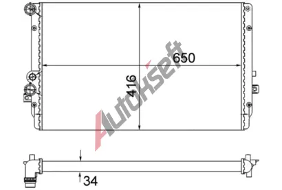 MAHLE Chladi vody MAO CR 854 001S, CR 854 001S