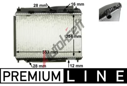 MAHLE Chladi vody MAO CR 87 000P, CR 87 000P