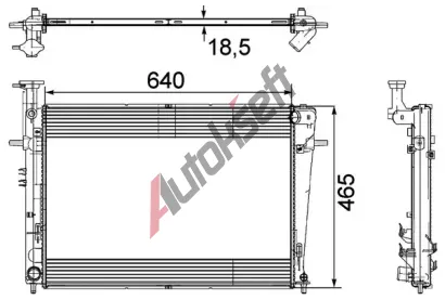 MAHLE Chladič vody MAO CR 908 000P, CR 908 000P MAHLE Chladič vody MAO CR 908 000P, CR 908 000P