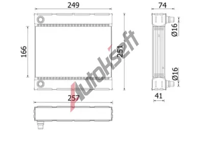 MAHLE Chladič vody MAO CR 926 000P, CR 926 000P  MAHLE Chladič vody MAO CR 926 000P, CR 926 000P