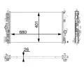 MAHLE Chladi vody MAO CR 927 000P, CR 927 000P