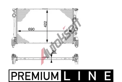 MAHLE Chladi vody MAO CR 931 000P, CR 931 000P