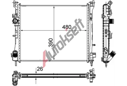 MAHLE Chladi vody MAO CR 947 000S, CR 947 000S