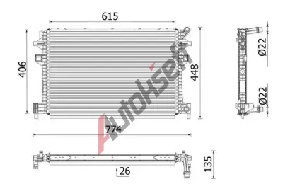 MAHLE Chladi vody MAO CR 959 001P, CR 959 001P