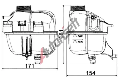MAHLE Vyrovnvac ndoba chladic kapaliny MAO CRT 87 001S, CRT 87 001S