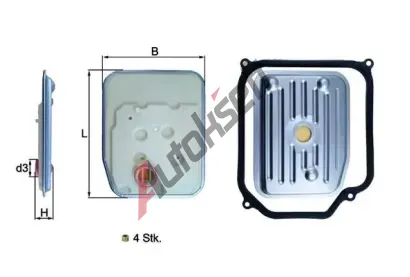 MAHLE Hydraulick filtr automatick pevodovky MAO HX 147KIT1, HX 147KIT1