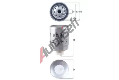 MAHLE Palivový filtr MAO KC 51, KC 51 MAHLE Palivový filtr MAO KC 51, KC 51