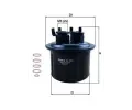 Palivov filtr MAHLE ‐ MAO KL 1050D