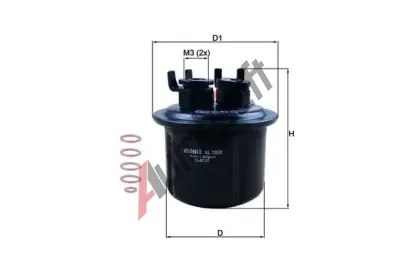 MAHLE Palivov filtr MAO KL 1050D, KL 1050D
