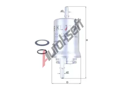 MAHLE Palivov filtr MAO KL 176/6D, KL 176/6D
