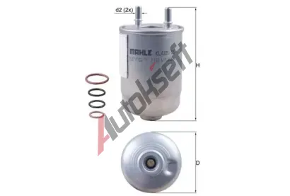MAHLE Palivov filtr MAO KL 485/15D, KL 485/15D