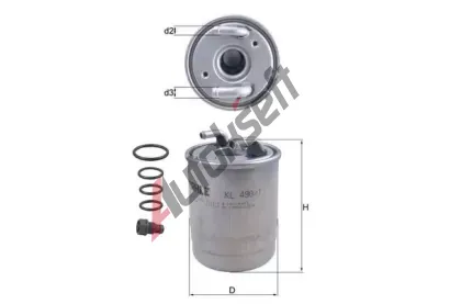 MAHLE Palivov filtr MAO KL 490/1D, KL 490/1D