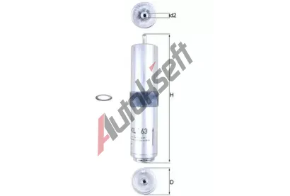 MAHLE Palivov filtr MAO KL 763D, KL 763D