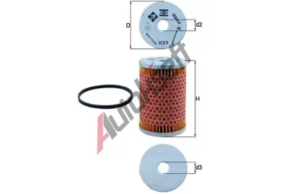 MAHLE Palivov filtr MAO KX 9D, KX 9D