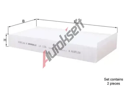 MAHLE Filtr vzduchu v interiru MAO LA 1156/S, LA 1156/S