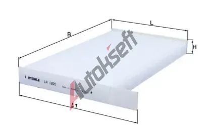 MAHLE Filtr vzduchu v interiru MAO LA 1205, LA 1205