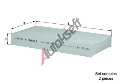 MAHLE Filtr vzduchu v interiru MAO LA 122/S, LA 122/S