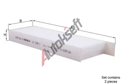 MAHLE Filtr vzduchu v interiru MAO LA 1256/1/S, LA 1256/1/S
