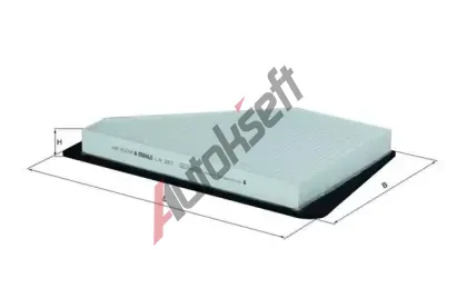 MAHLE Filtr vzduchu v interiéru MAO LA 287, LA 287  MAHLE Filtr vzduchu v interiéru MAO LA 287, LA 287