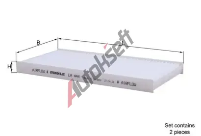 MAHLE Filtr vzduchu v interiru MAO LA 444/S, LA 444/S