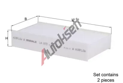 MAHLE Filtr vzduchu v interi�ru MAO LA 873/S, LA 873/S
