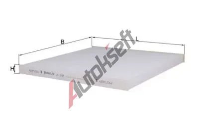 MAHLE Filtr vzduchu v interiéru MAO LA 931, LA 931 MAHLE Filtr vzduchu v interiéru MAO LA 931, LA 931