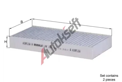 MAHLE Filtr vzduchu v interiru MAO LAK 122/S, LAK 122/S
