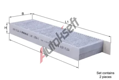 MAHLE Filtr vzduchu v interiru MAO LAK 1256/1/S, LAK 1256/1/S