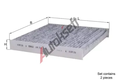 MAHLE Filtr vzduchu v interiru MAO LAK 216, LAK 216