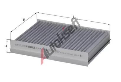 MAHLE Filtr vzduchu v interiru MAO LAK 250, LAK 250