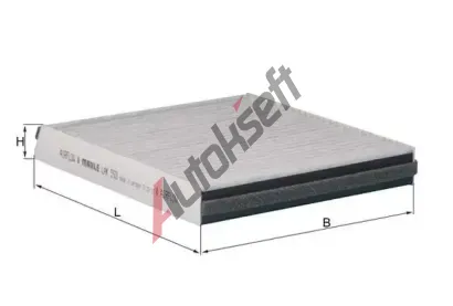 MAHLE Filtr vzduchu v interiru MAO LAK 593, LAK 593