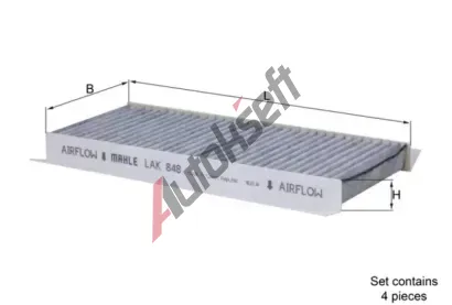 MAHLE Filtr vzduchu v interi�ru MAO LAK 848/S, LAK 848/S