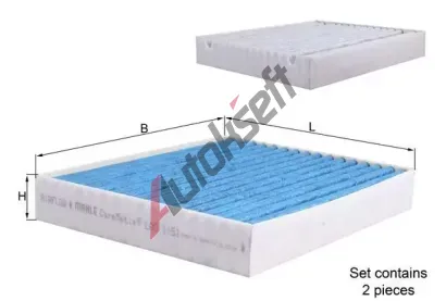 MAHLE Filtr vzduchu v interiru MAO LAO 1151/S, LAO 1151/S