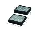 Filtr vzduchu v interiru MAHLE ‐ MAO LKK 116/S