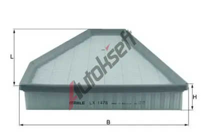 MAHLE Vzduchov filtr MAO LX 1478, LX 1478