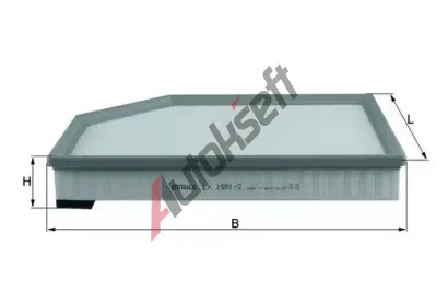 MAHLE Vzduchov filtr MAO LX 1591/2, LX 1591/2