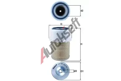 MAHLE Vzduchov filtr MAO LX 730, LX 730
