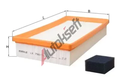 MAHLE Vzduchov filtr MAO LX 798/1, LX 798/1