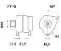 MAHLE Alterntor MAO MG 811, MG 811