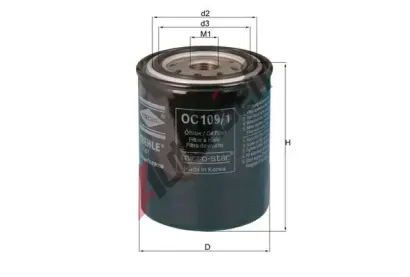 MAHLE Olejov filtr MAO OC 109/1, OC 109/1