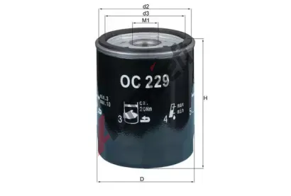 MAHLE Olejov filtr MAO OC 229, OC 229