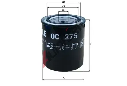 MAHLE Olejov filtr MAO OC 275, OC 275