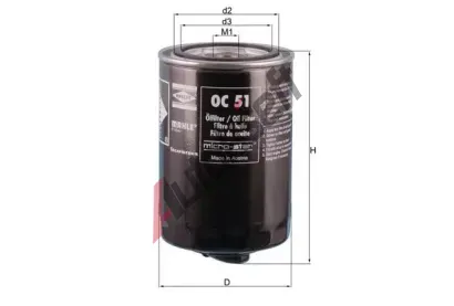 MAHLE Olejov filtr MAO OC 51 OF, OC 51 OF