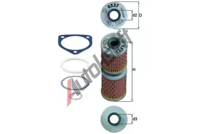 MAHLE Olejov� filtr MAO OX 37D, OX 37D