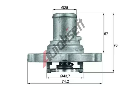 MAHLE Termostat chladiva MAO TI 122 87D, TI 122 87D