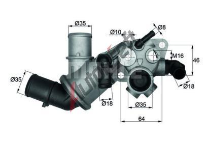 MAHLE Termostat chladiva MAO TI 129 75, TI 129 75