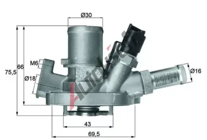 MAHLE Termostat chladiva MAO TI 151 80, TI 151 80